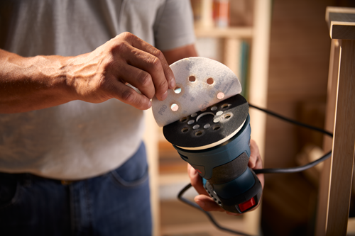 Bosch ROS20VSC 5 In. Random Orbit Palm Sander Kit with Microfilter Dust Canister