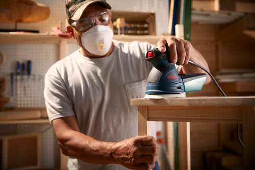 Bosch ROS20VSC 120-Volt 2.5-Amp 5-In. Palm Random Orbital Sander/Polisher with Bag