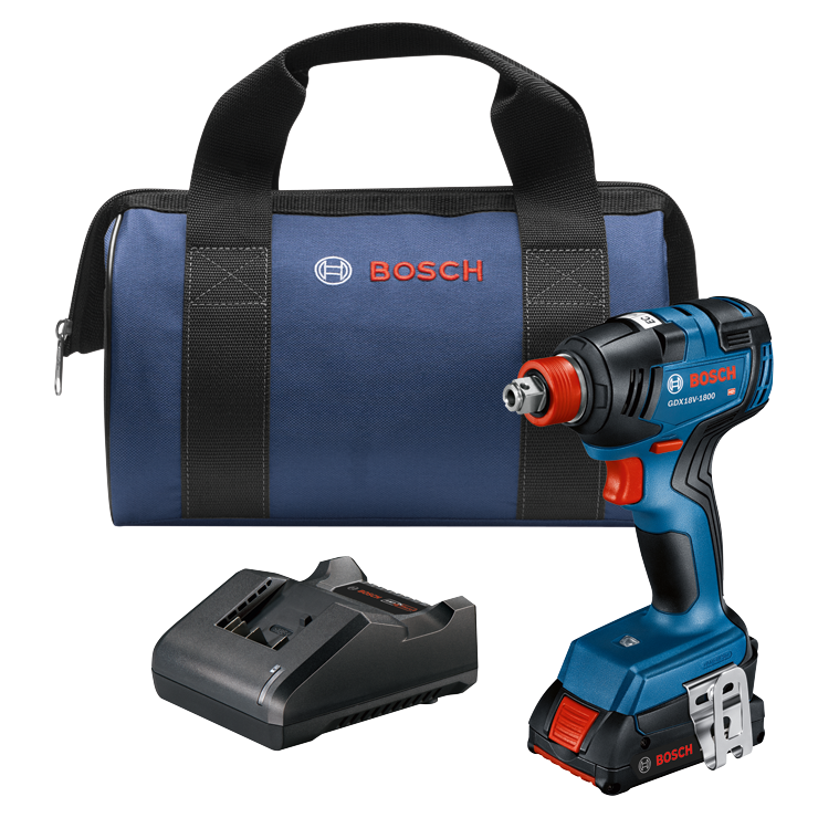 Bosch 18-Volt 1/4-in & 1/2-in Cordless Impact Driver/Wrench Kit (2 Batteries Included)