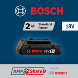 Bosch 18V Lithium-Ion 2.0Ah Power Tool Battery, 2-Pack (BAT612-2PK)