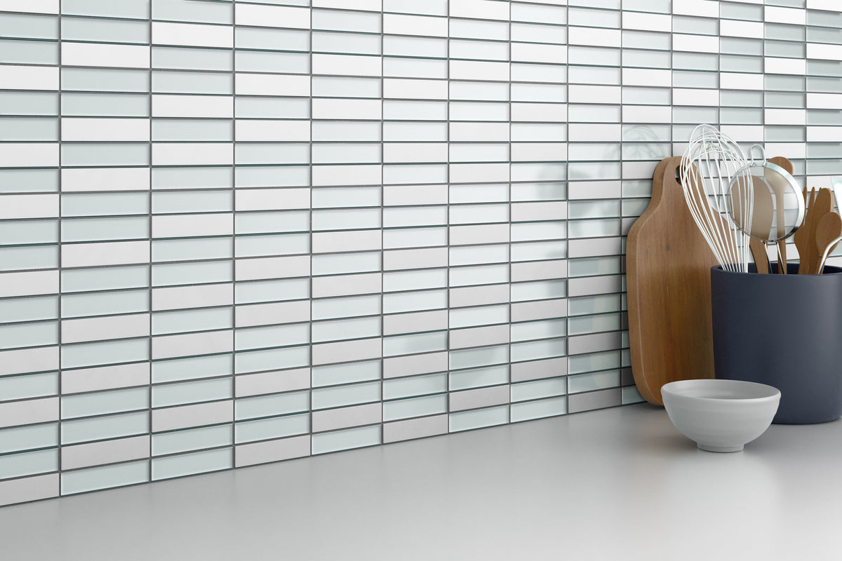Emser Illumina Flare Stone & Glass Border Mosaic Tile, 11-Pack (12-in x 12-in Sheets)