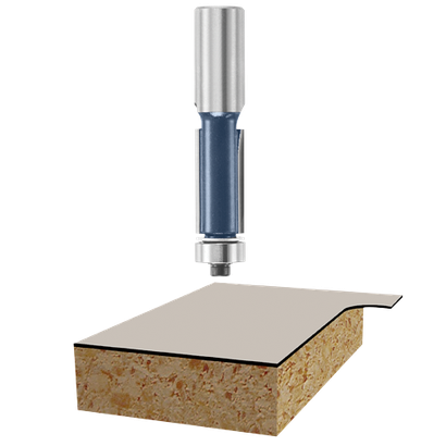 Bosch 1/2-in Carbide-Tipped Flush and Bevel Laminate Trimmer Assembly Router Bit