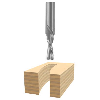 Bosch 1/2-in Solid Carbide Downcut Spiral Router Bit