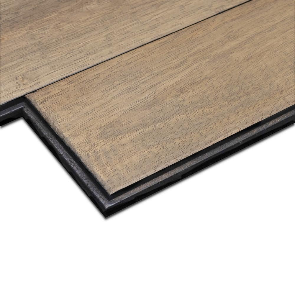 ASPEN FLOORING Oakcrest Caucho Wood 3/4 in. T x 4.5 in. W Light Distressed Solid Hardwood Flooring (21.82 sqft/case)