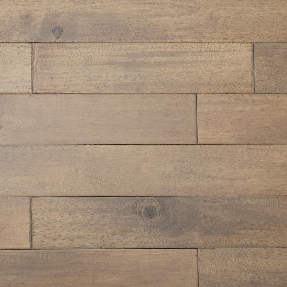 ASPEN FLOORING Oakcrest Caucho Wood 3/4 in. T x 4.5 in. W Light Distressed Solid Hardwood Flooring (21.82 sqft/case)
