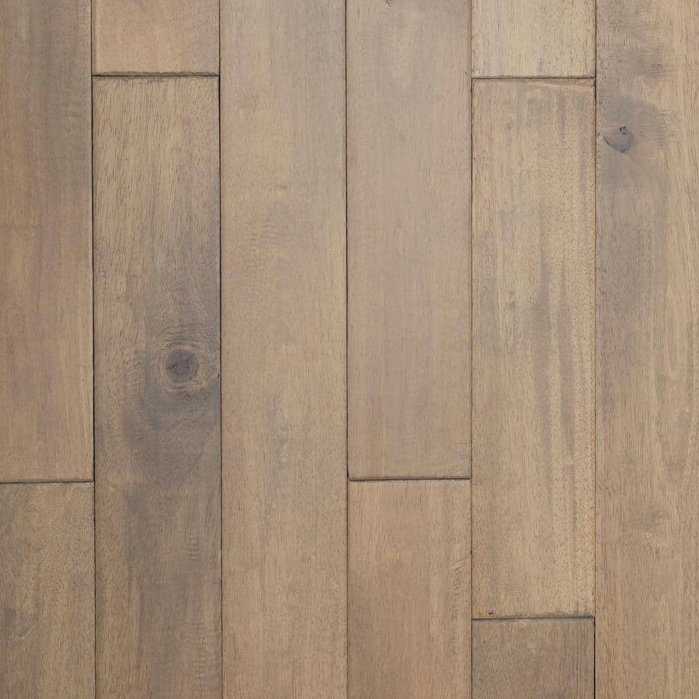 ASPEN FLOORING Oakcrest Caucho Wood 3/4 in. T x 4.5 in. W Light Distressed Solid Hardwood Flooring (21.82 sqft/case)
