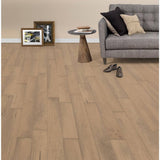 ASPEN FLOORING Oakcrest Caucho Wood 3/4 in. T x 4.5 in. W Light Distressed Solid Hardwood Flooring (21.82 sqft/case)