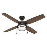 Hunter Ocala 52-in Noble Bronze LED Indoor/Outdoor Ceiling Fan with Light Kit (4-Blade)