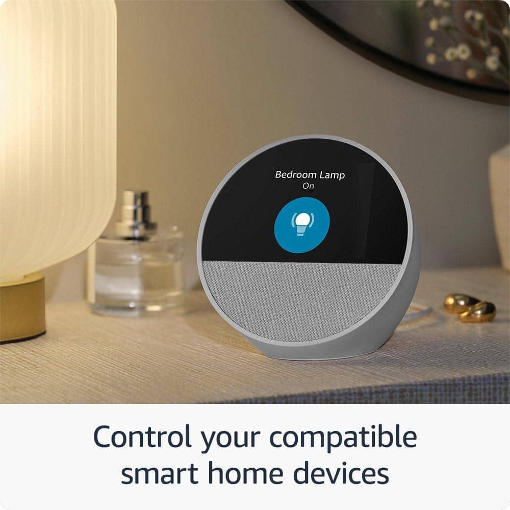 Amazon Echo Spot (2024 Release) Smart Alarm Clock with Vibrant Sound Plus Alexa, Ocean Blue