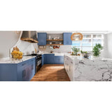LIFEART CABINETRY Lancaster Blue Plywood Shaker Stock Assembled Blind Corner Kitchen Cabinet (42 in. W x 34.5 in. H x 24 in. D)