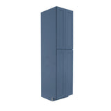 LIFEART CABINETRY Lancaster Blue Plywood Shaker Stock Assembled Tall Pantry Kitchen Cabinet 24 in. W x 96 in. D H x 27 in. D