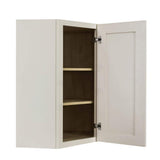 LIFEART CABINETRY Princeton Assembled 24 in. x 36 in. x 15 in. Wall Diagonal Corner Cabinet with 1-Door 2-Shelves in Off-White
