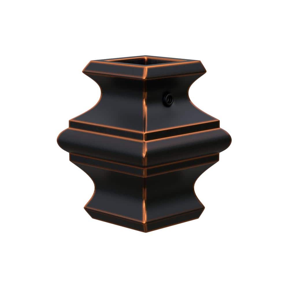 EVERMARK Stair Parts 1/2 in. Oil Rubbed Bronze Metal Knuckle Baluster Fitting for Stair Remodel