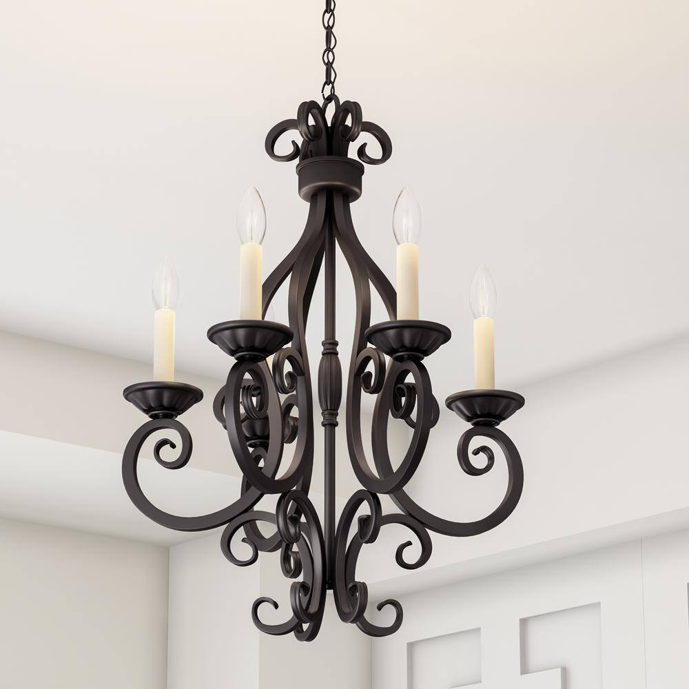 Maxim Lighting Manor 5-Light Oil-Rubbed Bronze Chandelier