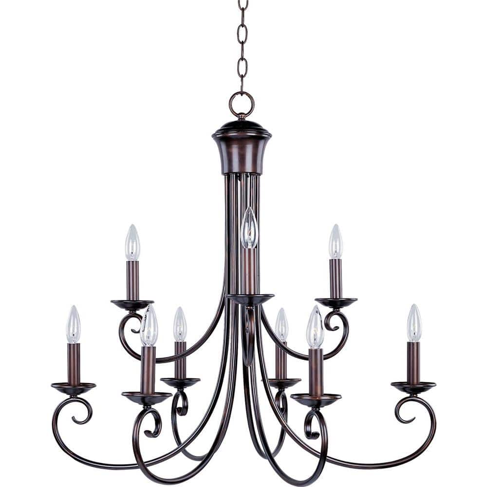 Maxim Lighting Loft 9-Light Oil-Rubbed Bronze Chandelier