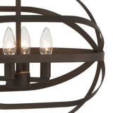 Vanity Art 4 -Light Unique/Statement Chandelier in Oil Rubbed Bronze