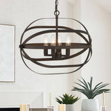 Vanity Art 4 -Light Unique/Statement Chandelier in Oil Rubbed Bronze
