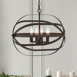 Vanity Art 4 -Light Unique/Statement Chandelier in Oil Rubbed Bronze