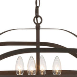 Vanity Art 4 -Light Unique/Statement Chandelier in Oil Rubbed Bronze