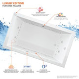 Universal Tubs Malachite 5 ft. Acrylic Corner Drop-in Whirlpool & Air Bathtub, White, 60 x 60 in.