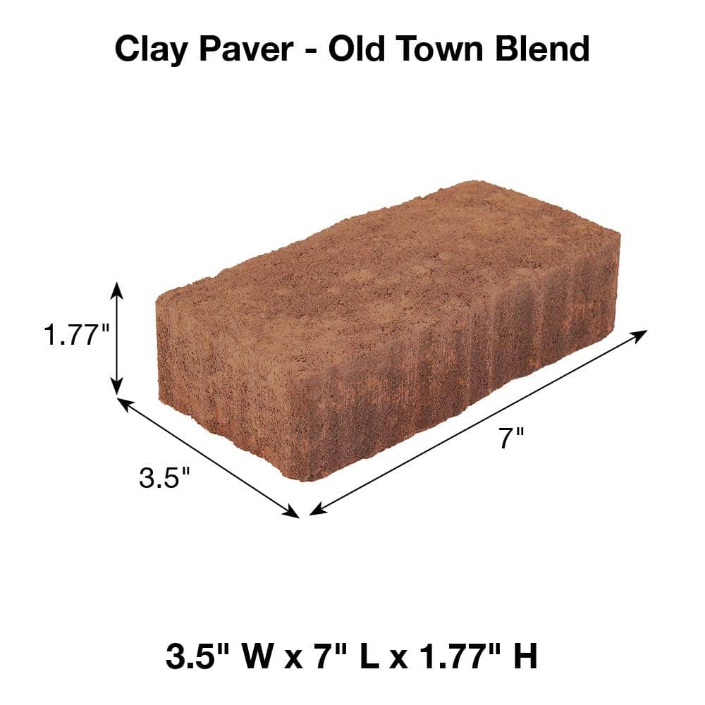 Pavestone Clayton 7 in. L x 3.5 in. W x 1.77 in. H Old Town Blend Concrete Paver (840-Pieces/143 sq. ft./Pallet)