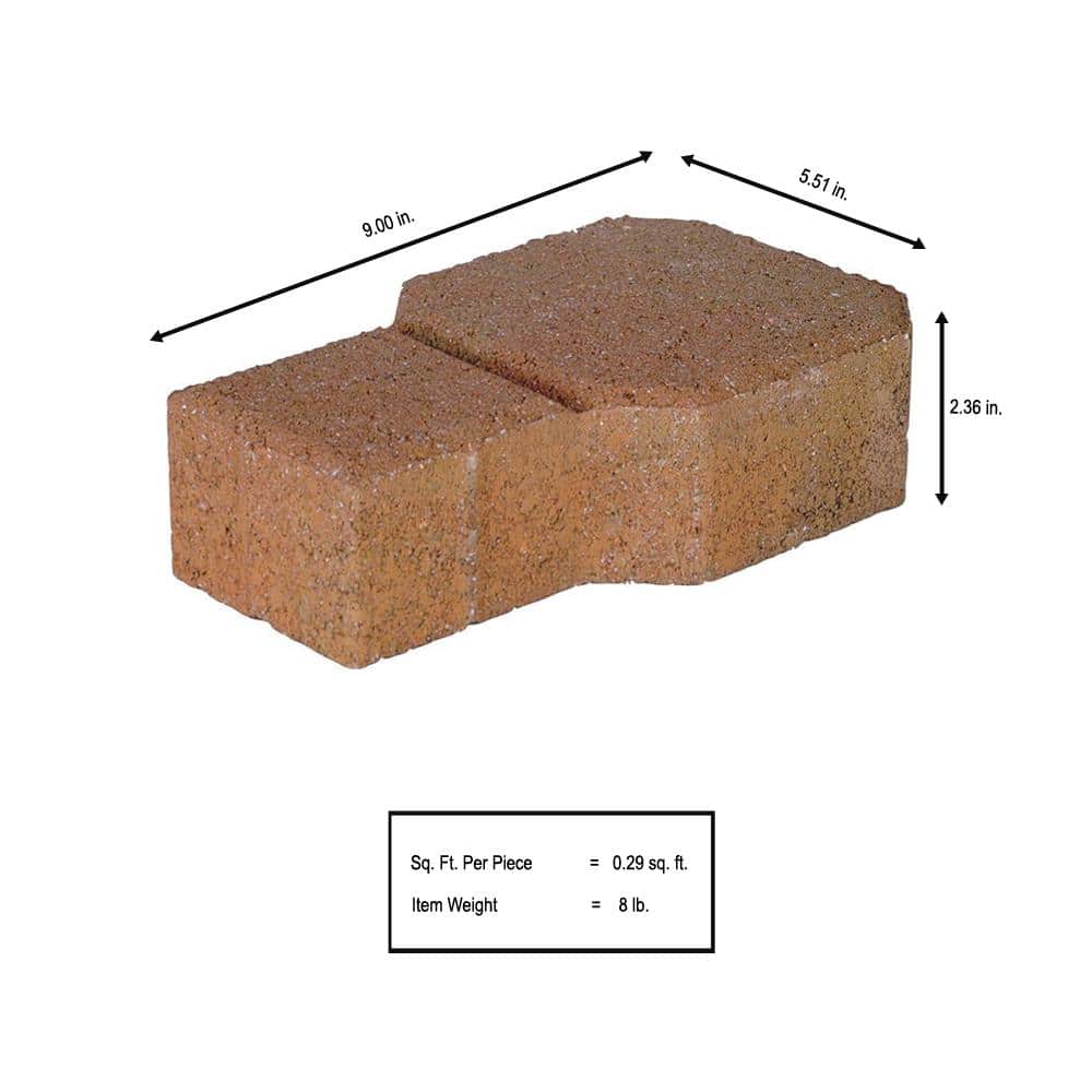 Pavestone Decorastone 9.06 in. L x 5.51 in. W x 2.36 in. H Oldtown Blend Concrete Paver (350 Pieces/100 sq. ft./Pallet)