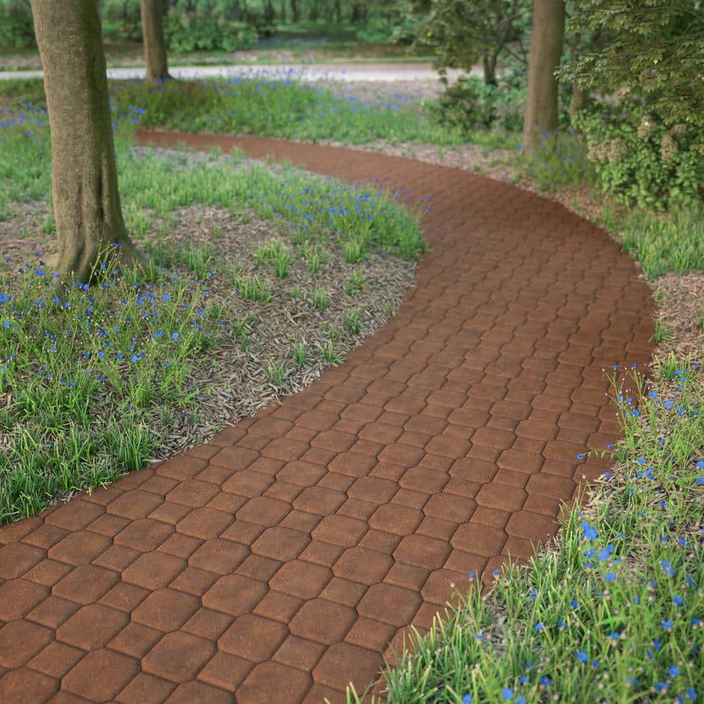 Pavestone Paper Sample Only of Decorastone 9.06 in. L x 5.51 in. W x 2.36 in. H Oldtown Blend Concrete Paver (1 - Piece)