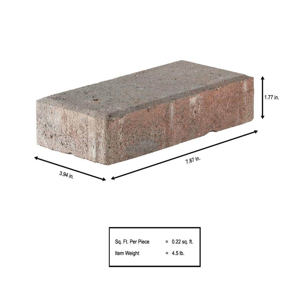 Pavestone Paper Sample Only of Holland 7.87 in. L x 3.94 in. W x 1.77 in. H 45 mm Old Town Blend Concrete Paver (1-Piece)