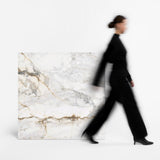 Tilebar Calacatta Macchia White Gold 48x48 Marble Look Matte Porcelain Tile