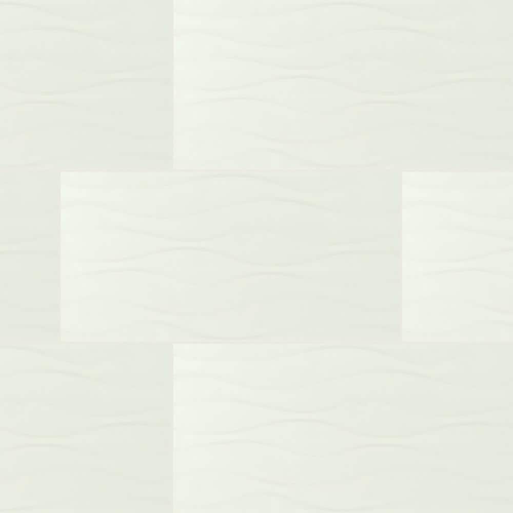 MSI Onda Blanco 12 in. x 24 in. Matte Ceramic Floor and Wall Tile, 16 sq. ft. per Case