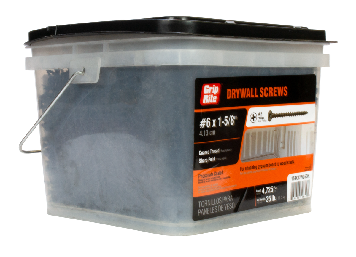 Grip-Rite #6 x 2-in Bugle Coarse Thread Drywall Screws (25-lb)