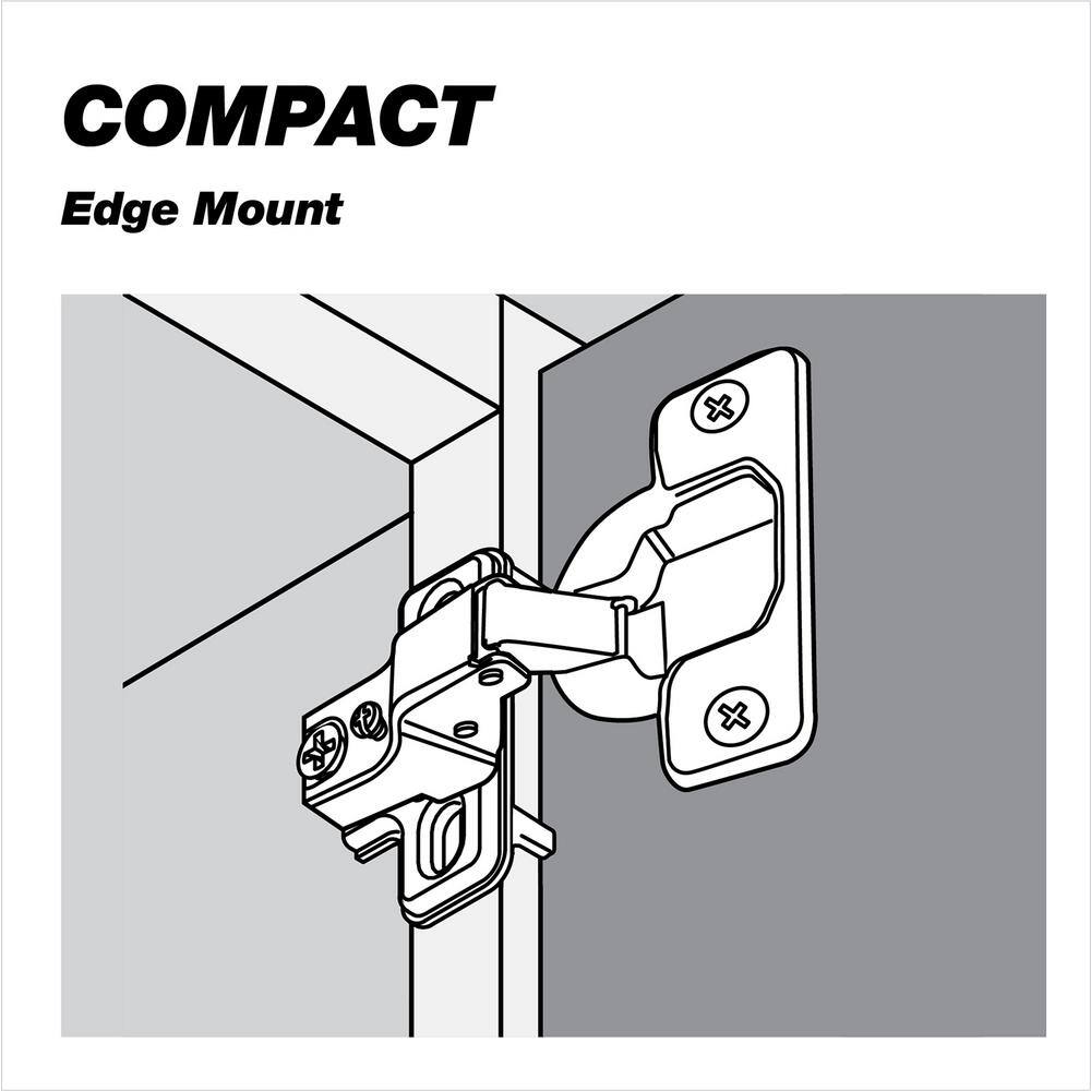 Onward Frame Clip-On 5/8 in. Overlay Euro Hinge (1-Pair)