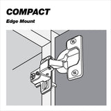 Onward Frame Clip-On 5/8 in. Overlay Euro Hinge (1-Pair)