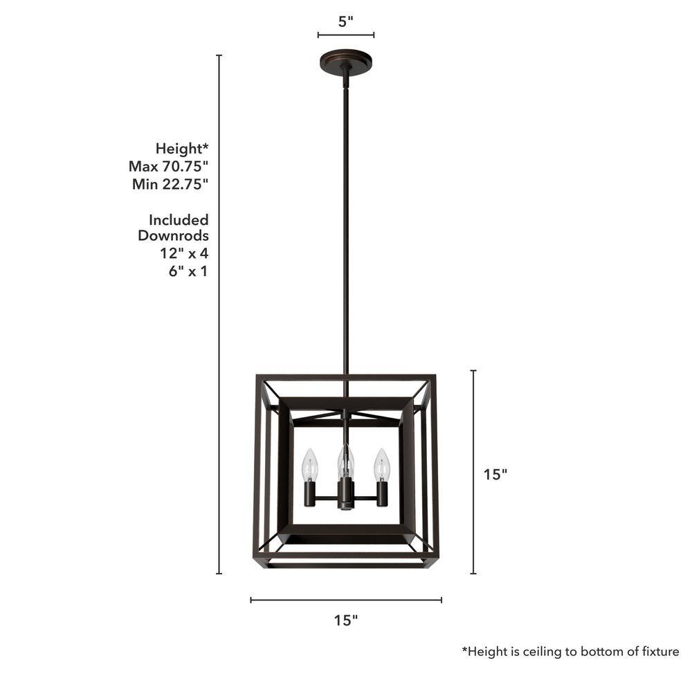 Hunter Doherty 4-Light Onyx Bengal Island Chandelier