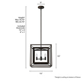 Hunter Doherty 4-Light Onyx Bengal Island Chandelier
