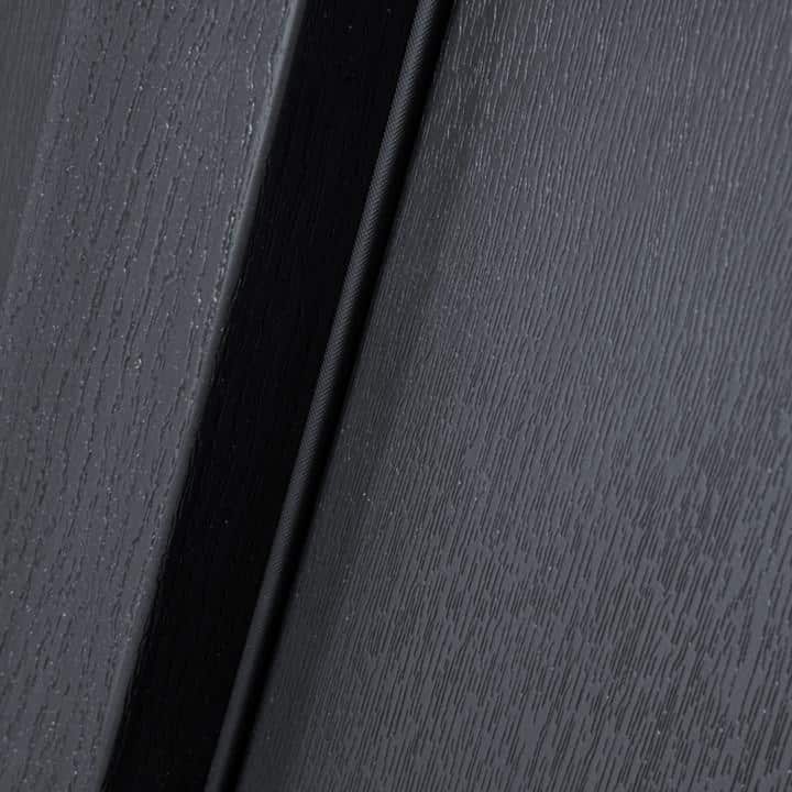 Steves & Sons Regency 36 in. x 96 in. 3/4-6 Lite Clear Glass LHOS Onyx Stained Fiberglass Prehung Front Door