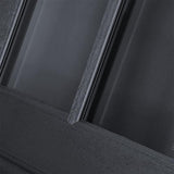 Steves & Sons Regency 36 in. x 96 in. 3/4-6 Lite Clear Glass RHOS Onyx Stained Fiberglass Prehung Front Door