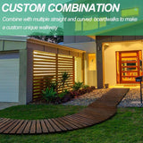 Angel Sar 8 ft. Wooden Garden Pathway, Yellow Roll Up Deck Tile for Decorative Outdoor