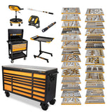 GEARWRENCH MEGAMOD 72 in. x 25 in. 18-Drawer Mobile Workbench Cabinet with Master Mechanics Tool Set in Foam Trays (1,268-Pieces)
