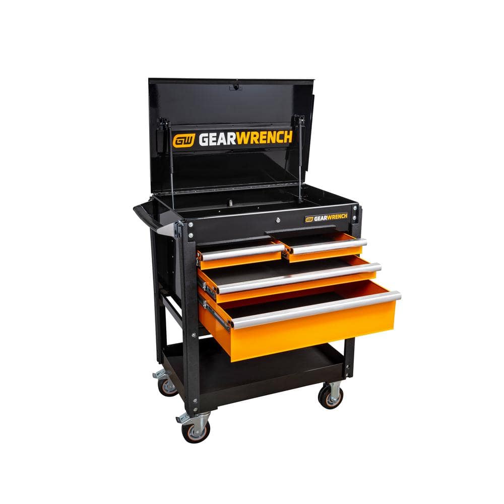GEARWRENCH MEGAMOD 72 in. x 25 in. 18-Drawer Mobile Workbench Cabinet with Master Mechanics Tool Set in Foam Trays (1,268-Pieces)