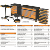 GEARWRENCH MEGAMOD 52 in. x 18 in. 11-Drawer Mobile Workbench Cabinet with Master Mechanics Tool Set in Foam Trays (1,024-Pieces)