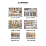 GEARWRENCH MEGAMOD 52 in. x 18 in. 11-Drawer Mobile Workbench Cabinet with Master Mechanics Tool Set in Foam Trays (1,024-Pieces)