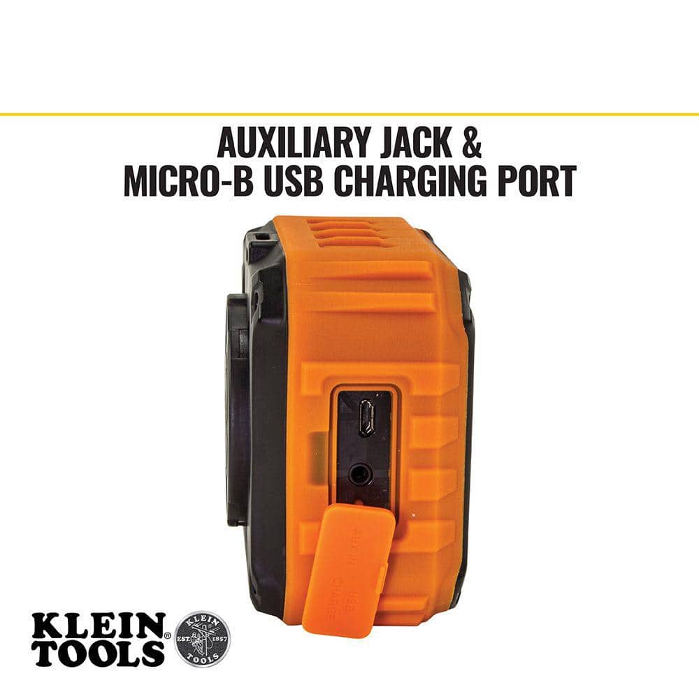 Klein Tools AEPJS1 Wireless Jobsite Speaker, IP45 Water/Dust Resistant, 3.5 in x 3.5 in x 2.13 in