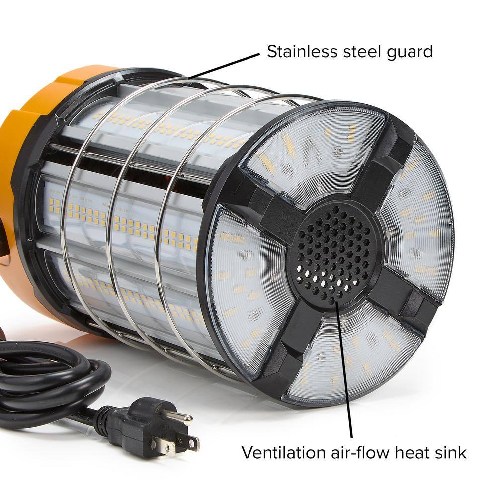 Maxxima High Bay Temporary LED Work Light, Linkable, 150-Watt 18,000 Lumens 5000K Daylight