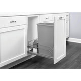 Rev-A-Shelf 50-Quart Plastic Pull-Out Trash Can, Orion Gray, Soft-Close, 11.01 in W x 22.25 in D x 22.88 in H
