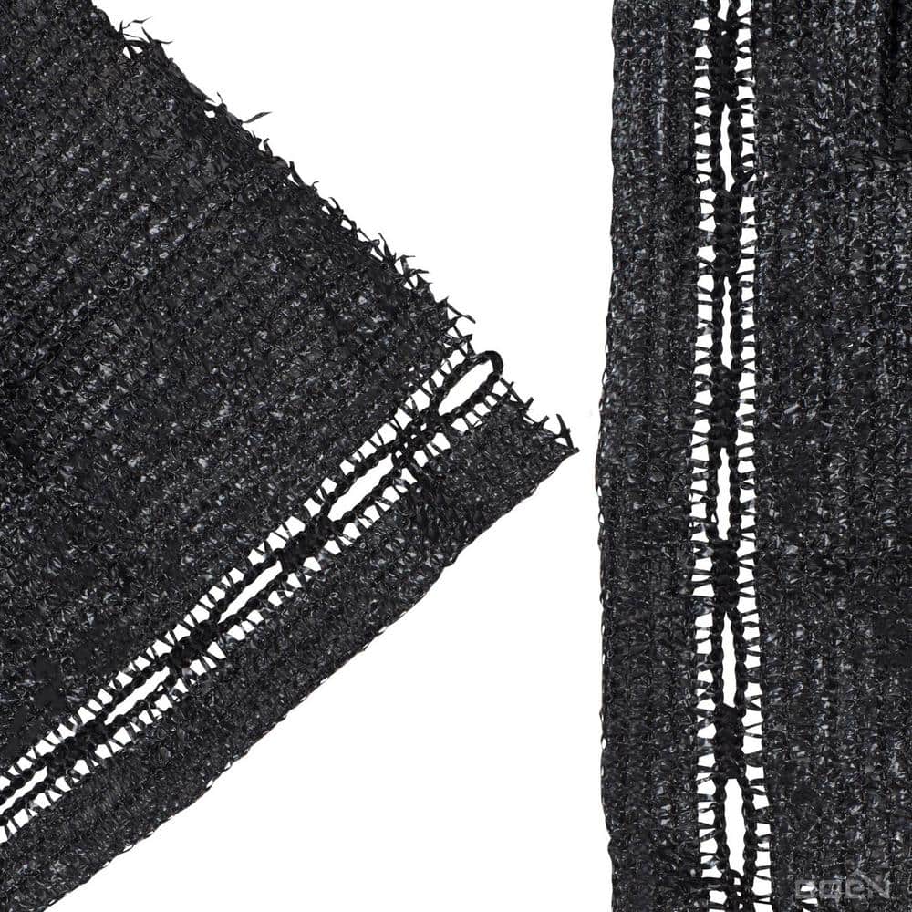 ORION 6 ft. X 100 ft. Black Privacy Fence Screen Netting Mesh with Reinforced Eyelets for Chain link Garden Fence