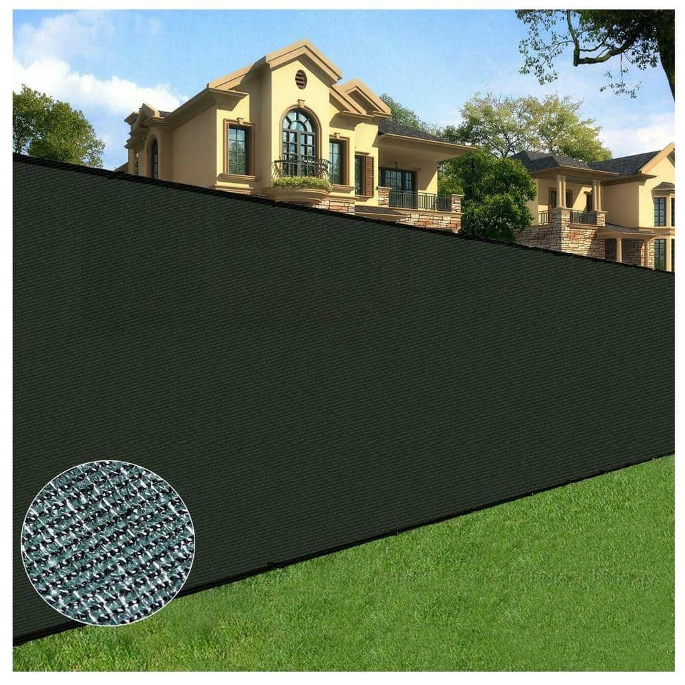 ORION 6 ft. X 100 ft. Black Privacy Fence Screen Netting Mesh with Reinforced Eyelets for Chain link Garden Fence