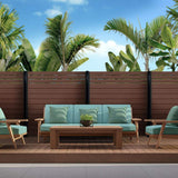 OUTDECO 5.5 in. x 72 in. x .75 in. Wood Plastic Composite Fence Board, Tongue and Groove Topper, Sanded Finish - Espresso
