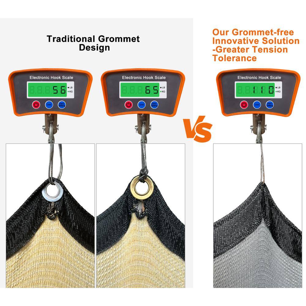 Unifirm Edge Reinforced Grommets-Free Privacy Fence Screen 90% Blockage Gazebo Backyard Shade Cover 4 ft. x 50 ft. Black