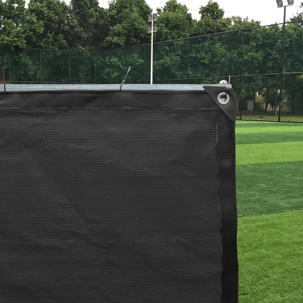 Unifirm Edge Reinforced Grommets-Free Privacy Fence Screen 90% Blockage Gazebo Backyard Shade Cover 4 ft. x 50 ft. Black